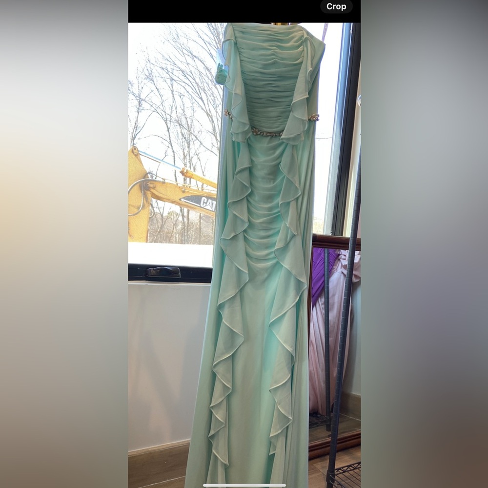 Sample dress  size 6 for Jr  Chic Light Blue Ruffled Dress